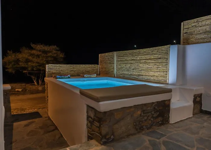 Lareroom 4 σπίτι μπροστά στην παραλία με μικρή πισίνα Kithnos